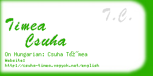 timea csuha business card